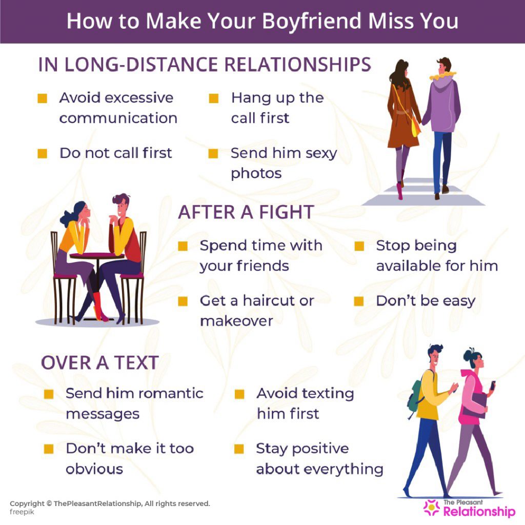 How to Make Your Boyfriend Miss You 20 Subtle Ways!