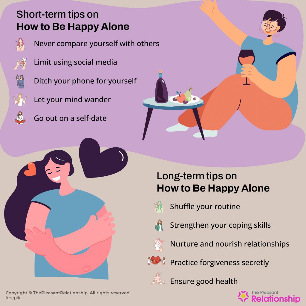 40 Tips on How to be Happy Alone [In Short-term & Long-term]