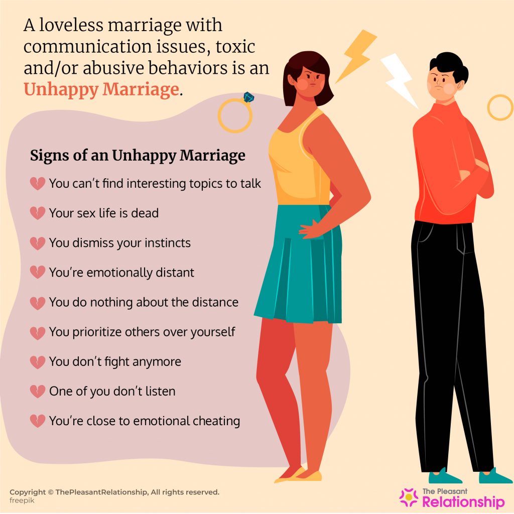 Unhappy Marriage Signs Effects How To Deal With It And Everything Else 2032